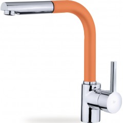 Teka Ark 938 Fashion Ψηλή Πορτοκαλί/Χρωμέ Μπαταρία Κουζίνας Με Αποσπώμενο Ρουξούνι  Teka Ark 938 Fashion Ψηλή Πορτοκαλί/Χρωμέ Μπαταρία Κουζίνας Με Αποσπώμενο Ρουξούνι